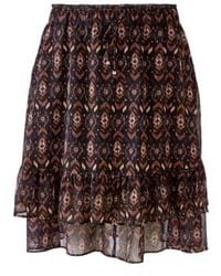 Ouí - And Brown Patterned Skirt Uk 14 - Lyst