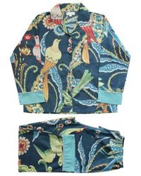 Powell Craft - Pajamas coton à imprimé à l'oiseau exotique floral bleu - Lyst