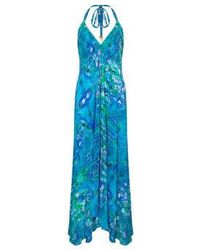Sophia Alexia - Turquoise Glow Silk Ibiza Dress One Size - Lyst
