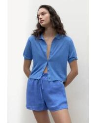 Ecoalf - Camisa lino punto enebro azul francés - Lyst