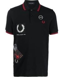 Fred Perry - Graphic Applique Polo Shirt S - Lyst