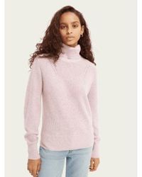 Maison Scotch - Ribbed Turtle Neck Pullover - Lyst