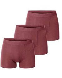 Bread & Boxers - 3-pack Boxer Brief Burgundy L - Lyst