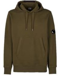 C.P. Company - Diagonal raised fleece pullover hoodie ivy - Lyst