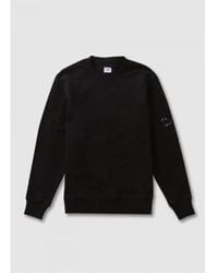 C.P. Company - Herren-sweatshirt aus fleece mit diagonal erhöhter linse in schwarz - Lyst