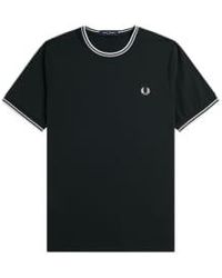 Fred Perry - Twin Tipped T-shirt Night / Snow White - Lyst