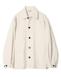 PARTIMENTO - Vintage Washed French Work Jacket In Ivory Medium - Lyst
