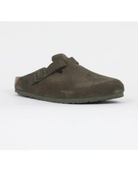 Birkenstock - Boston Suede Leather Sandals - Lyst
