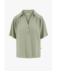 Zusss - Blouse With Embroidery /saliegroen Small - Lyst