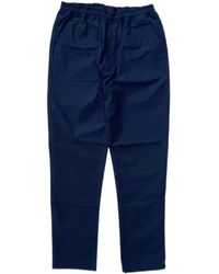 CAMO Pantalones elásticos eclipse Pinstripe Navy - Azul