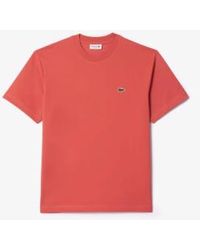 Lacoste - Camiseta De Corte Clásico De Punto De Algodón - Lyst