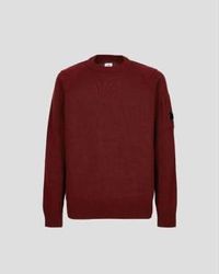 C.P. Company - Cp Company Cp Company Knitwear Crew Neck Lambswool Port Red - Lyst