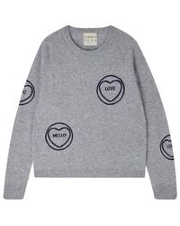 Jumper 1234 - All Over Love Hearts Sweat Mid Mid / 1 - Lyst