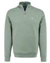 Barbour - Pullover rothley half zip agave - Lyst
