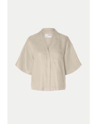 SELECTED - Sandshell Lyra Boxy Linen Shirt Beige / 34 - Lyst
