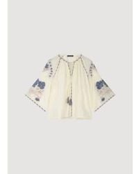 Summum - Boho Blouse With Beige Embroidery - Lyst