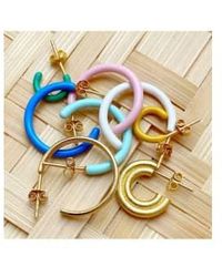 Lulu - Colour Hoop Earring Light - Lyst