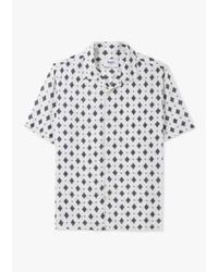 Wax London - Mens Didcot Ditsy Tile Short Sleeve Shirt In Ecru - Lyst