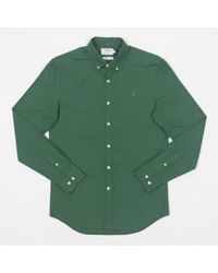 Farah - Brauer slim long sleeve oxford hemd in grün in grün - Lyst