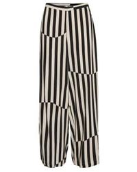 Soaked In Luxury - Pantalones camia rayas en blanco y negro - Lyst