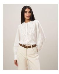 Hartford - Cotton Voile Lace And Embroidered Blouse Off 2 - Lyst