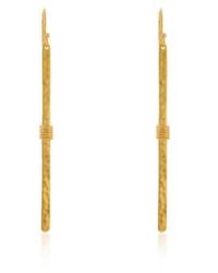 silver jewellery - Long Gold Plated Earrings 925 / Gold Plated - Lyst
