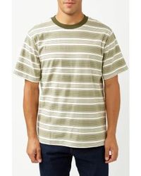 Rhythm - Olive Vintage Stripe T-shirt Multi / M - Lyst