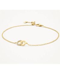 Blush Lingerie - 14k Gold Interlocking Rings Bracelet - Lyst