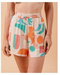 Grace & Mila - And Beige Fluid Short With Patterns M - Lyst