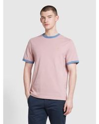 Farah - Camiseta rosa y azul - Lyst