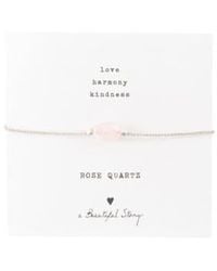 A Beautiful Story - Quartz & Silver Gemstone Card Bracelet 15-22cm - Lyst