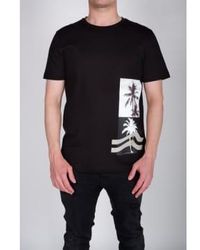 Antony Morato - Schwarzes t-shirt mit tropischem design - Lyst