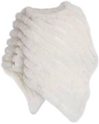 Marella - Faux Fur Poncho One Size Cream - Lyst