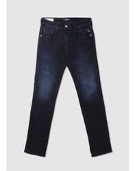 Replay - Mens Anbass Recycled 360 Jeans In Dark - Lyst