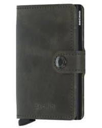 Secrid - Mini portefeuille vintage noir - Lyst