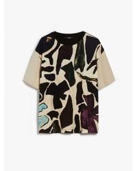 Weekend by Maxmara - Viterbo Abstract Short Sleeve T Shirt Size: S, Col: B L - Lyst