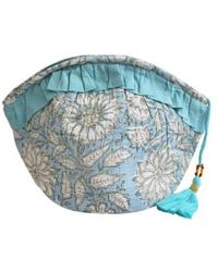 Powell Craft - Block Printed Cornflower Quilted Make Up Bag - Lyst