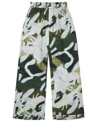 Munthe - Arum Artist Print Silk Trousers Size: 8, Col: Army 8 - Lyst