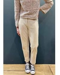 iBlues - Oatmeal Giunco Striped Jersey Trousers - Lyst