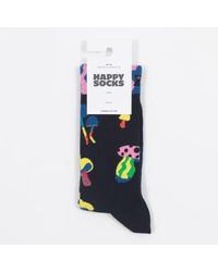 Happy Socks - Calcetines champiñones en negro y multi - Lyst
