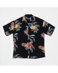 Jack & Jones - Jack And Jones Floral Resort Short Sleeve Shirt In Navy - Lyst