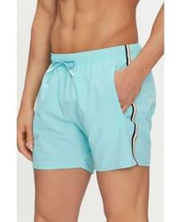 BOSS - Iconic Swim Shorts With Stripe Detail - Lyst
