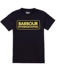 Barbour - Camiseta con gráfico internacional negro y amarillo - Lyst