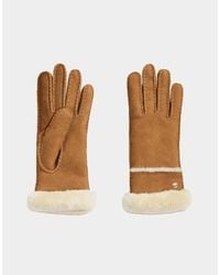 UGG - W Sheepskin Embroidery Gloves Size L Col Chestnut - Lyst