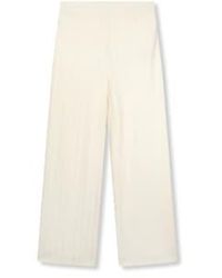 Refined Department - | Nova Knitted Structured Pants Creamy/ M - Lyst