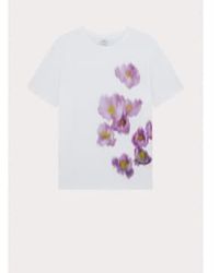 Paul Smith - Camiseta gráfica pintura flores col: 01 blanco, tamaño: l - Lyst