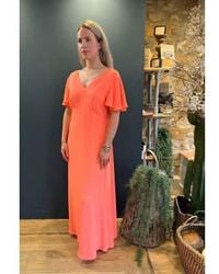 Vilagallo - Fluorescent Florence Georgette Dress Size 10 - Lyst