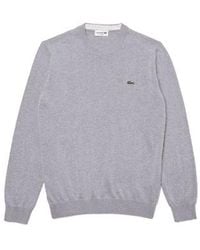 Lacoste - Organic Cotton Sweater Round Neck L - Lyst