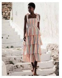 Pink City Prints - Zazie Dress Rainbow Stripe / S - Lyst