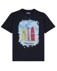 Vilebrequin - Portisol Cotton T Shirt Surfs Up In Blue Ptsap385 - Lyst